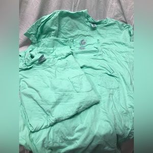 NEW Lot of 4 Comfort Color T-shirts Island Reef XL Pocket Second Runs see 🔽